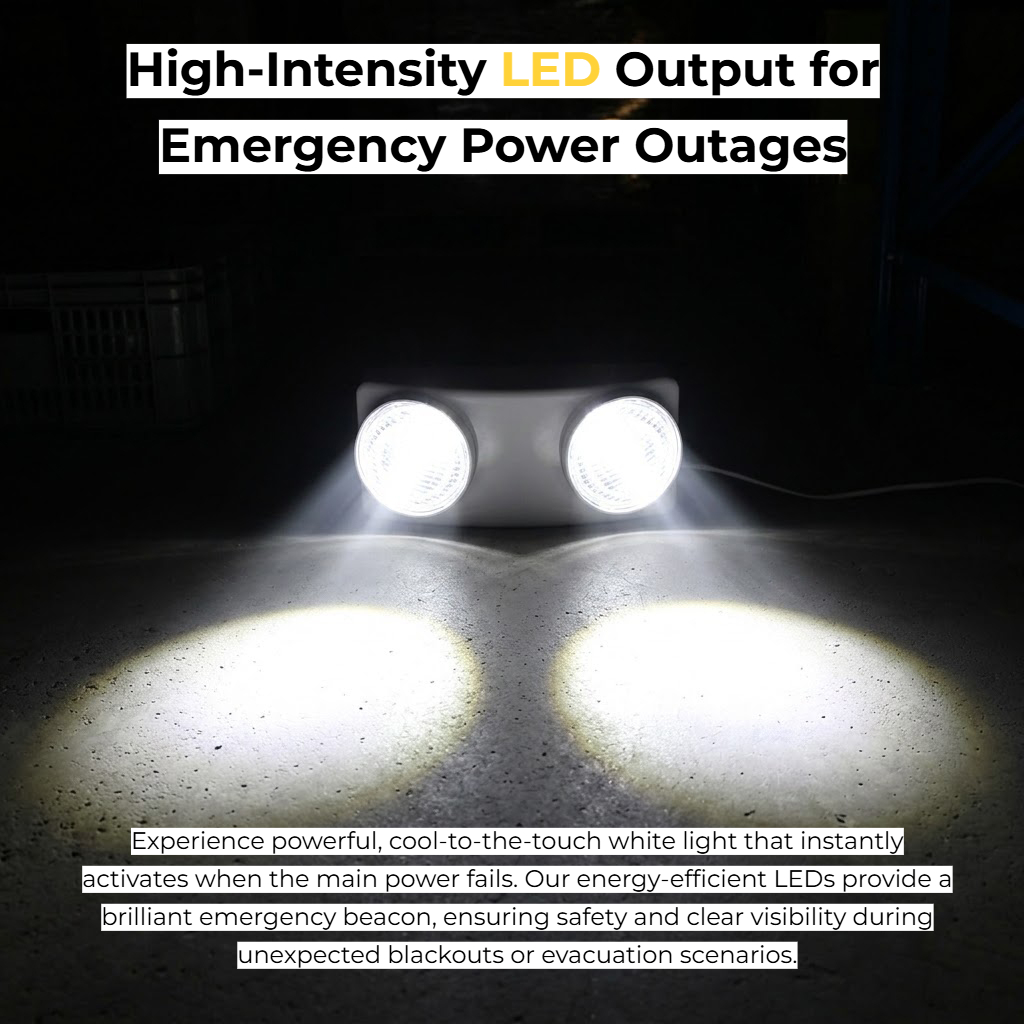 Dual-Head LED Emergency Light  - огляд і ціна Power Outage Light